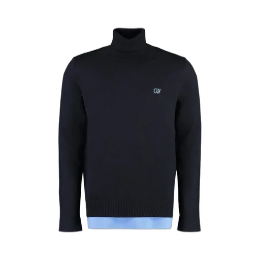 Off-White Funnel Neck Long-Sleeved Jumper