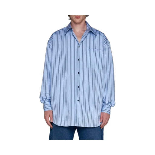 Off-White Striped Long-Sleeved Shirt