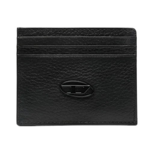 Diesel Logo Plaque Textured Card Case