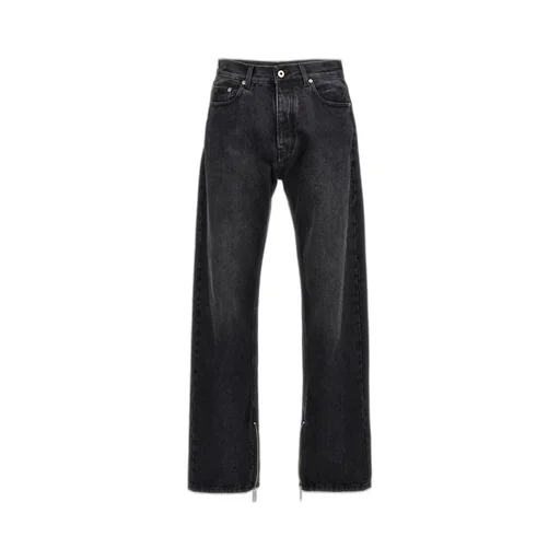 Off-White Logo Patch Straight Leg Jeans