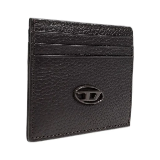 Diesel Logo Plaque Textured Card Case