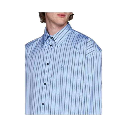 Off-White Striped Long-Sleeved Shirt