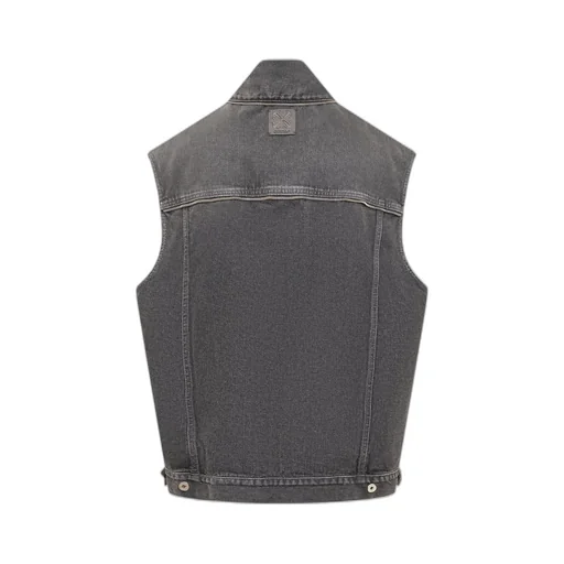 Off-White Buttoned Sleeveless Denim Gilet
