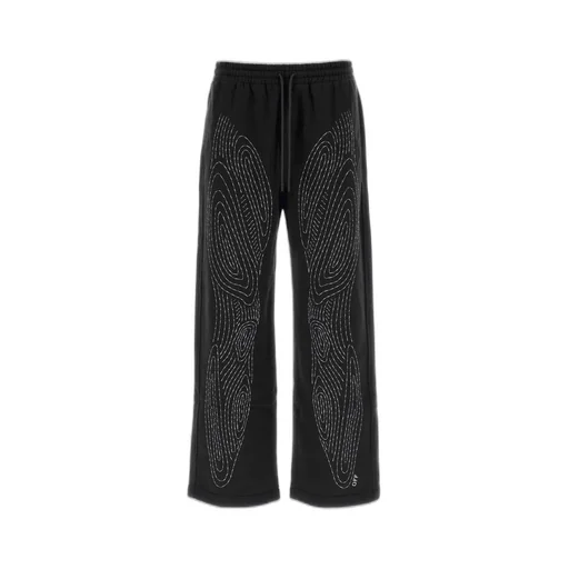 Off-White Drawstring Wide Leg Trousers