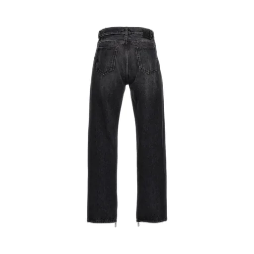 Off-White Logo Patch Straight Leg Jeans