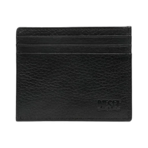 Diesel Logo Plaque Textured Card Case