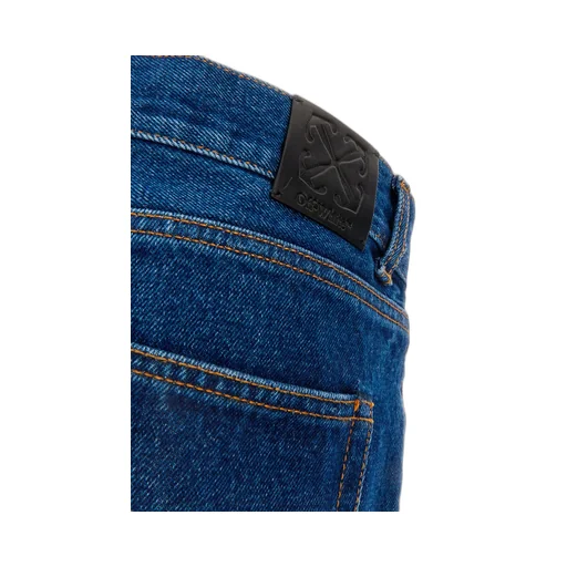 Off-White Logo Patch Straight-Leg Jeans