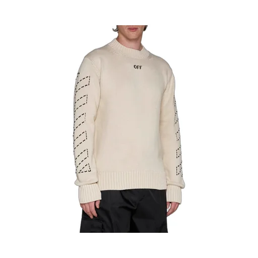 Off-White Arrows Motif Crewneck Knitted Jumper