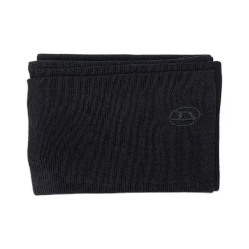 Diesel K-Coder Logo Embroidered Ribbed Scarf