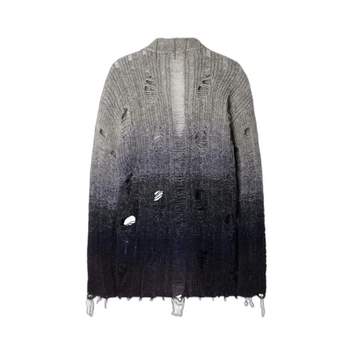 Off-White Distressed Knitted Cardigan