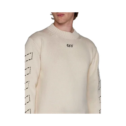 Off-White Arrows Motif Crewneck Knitted Jumper