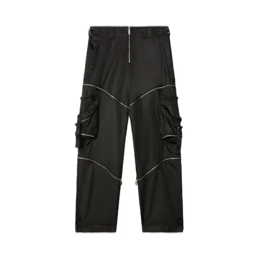 Off-White Zip Detailed Straight Leg Pants