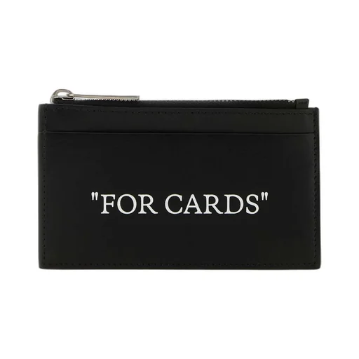 Off-White Zip-Up 4-Slot Cardholder