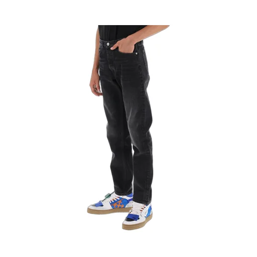 Off-White Arr Tab Mid-Rise Tapered Jeans