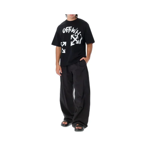 Off-White High Waist Wide Leg Trousers