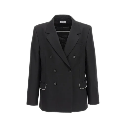 Off-White Double-Breasted Long-Sleeved Blazer