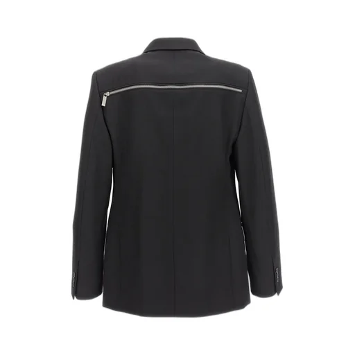 Off-White Double-Breasted Long-Sleeved Blazer