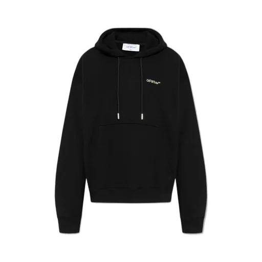 Off-White Logo Embroidered Drawstring Hoodie