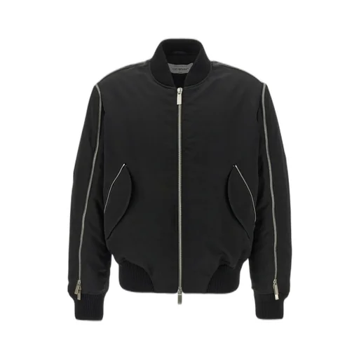 Off-White Zip-Up Long-Sleeved Jacket