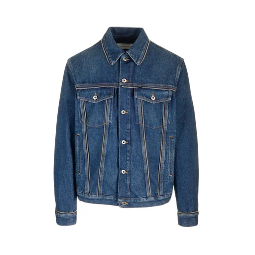 Off-White Buttoned Long-Sleeved Denim Jacket