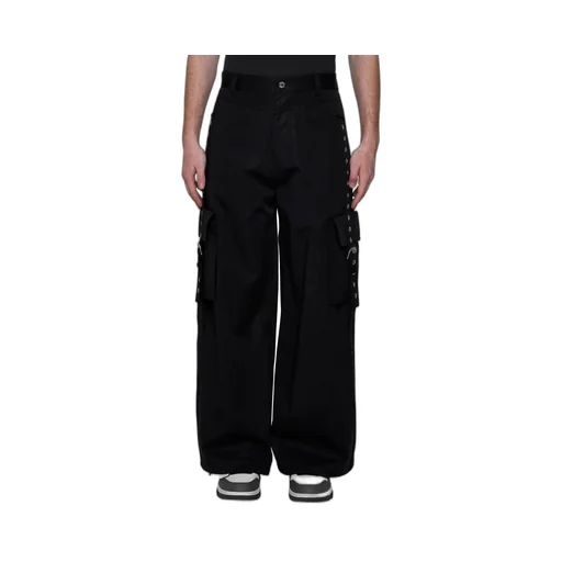 Off-White Buckled Wide Leg Cargo Trousers