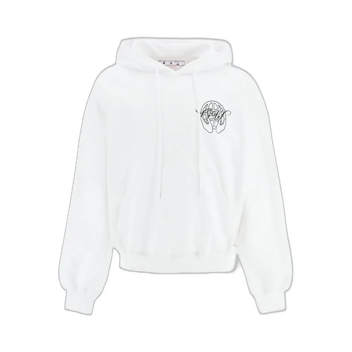 Off-White Logo Printed Drawstring Hoodie