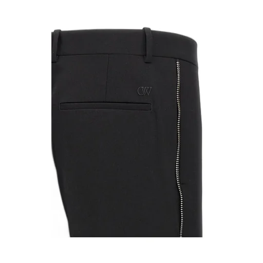 Off-White High Waist Straight Leg Pants