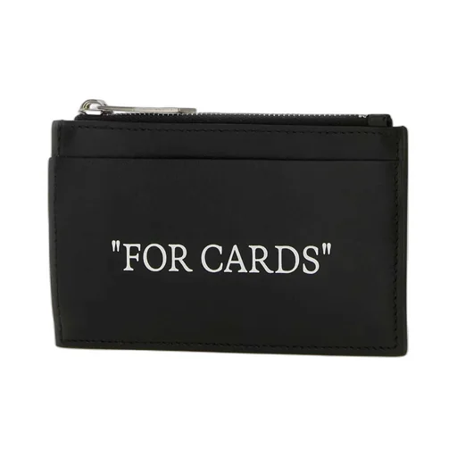 Off-White Zip-Up 4-Slot Cardholder