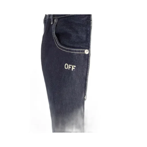 Off-White Mid-Rise Straight-Leg Jeans