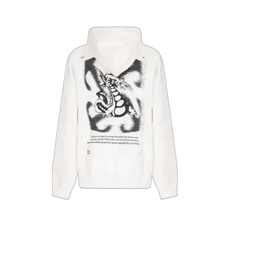 Off-White Graphic Printed Drawstring Hoodie