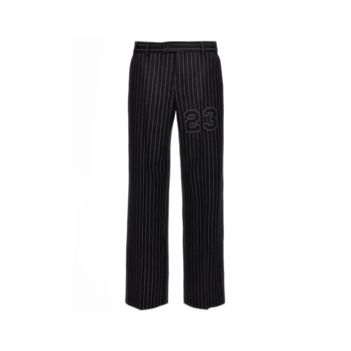 Off-White Pinstriped Straight Leg Pants