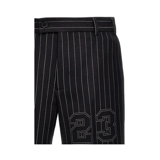 Off-White Pinstriped Straight Leg Pants