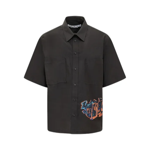 Off-White Buttoned Short-Sleeved Shirt