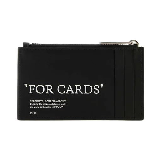 Off-White Zip-Up 4-Slot Cardholder