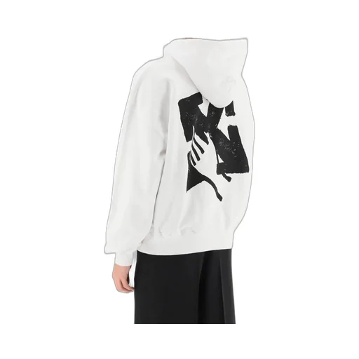 Off-White Logo Printed Drawstring Hoodie