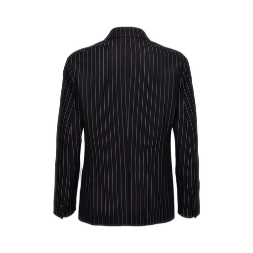 Off-White 23-Print Pinstriped Straight Hem Blazer