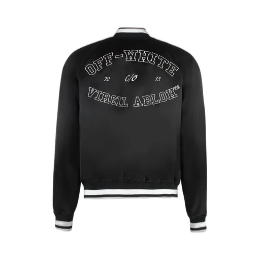 Off-White College Logo Embroidered Bomber Jacket