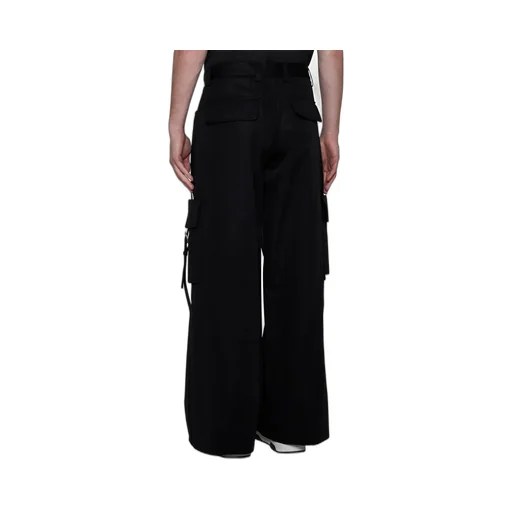 Off-White Buckled Wide Leg Cargo Trousers