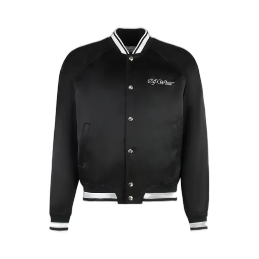 Off-White College Logo Embroidered Bomber Jacket