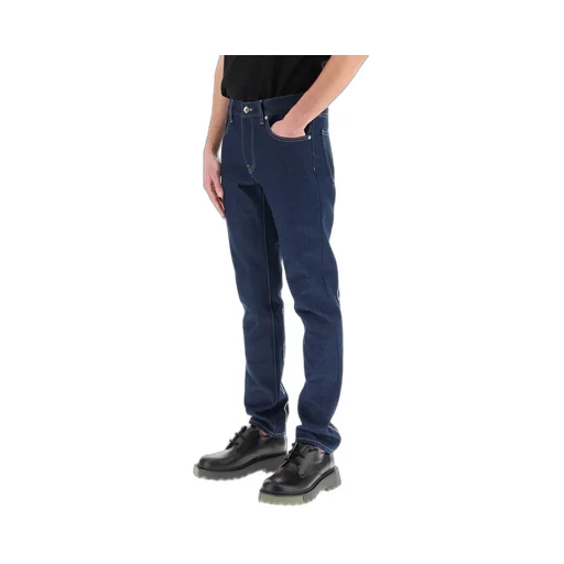 Off-White Diag Stripe Printed Skinny Jeans