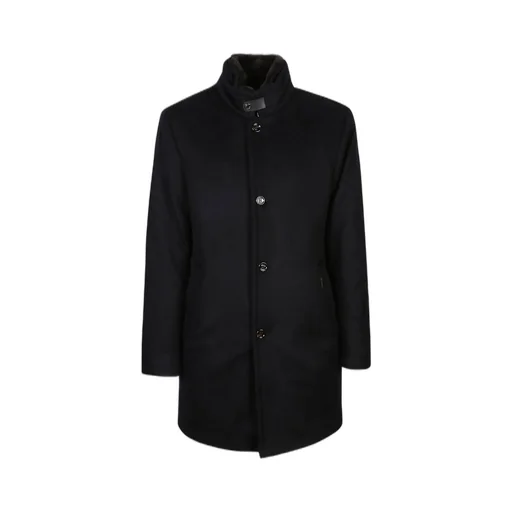 Moorer Bond-Fur-Le High-Neck Buttoned Coat