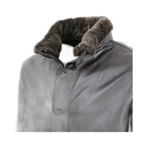 Moorer Buttoned Leather Jacket