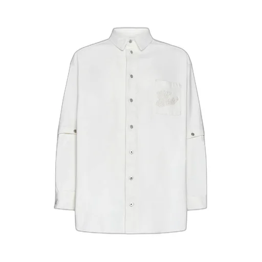 Off-White 90S Cut-Out Curved Hem Shirt