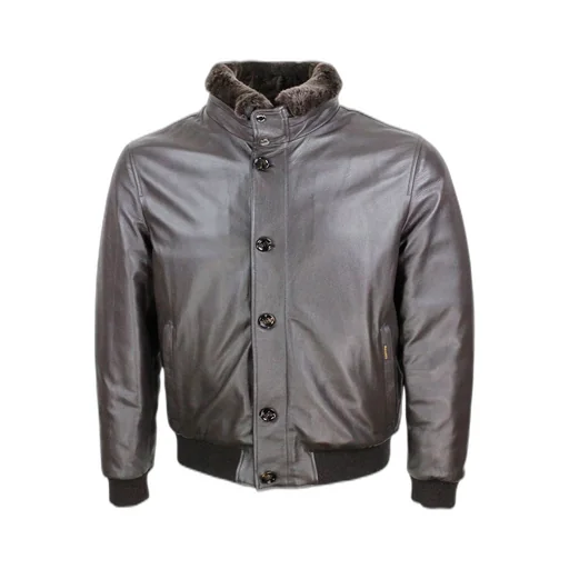 Moorer Buttoned Leather Jacket