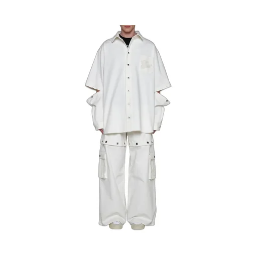 Off-White 90S Cut-Out Curved Hem Shirt