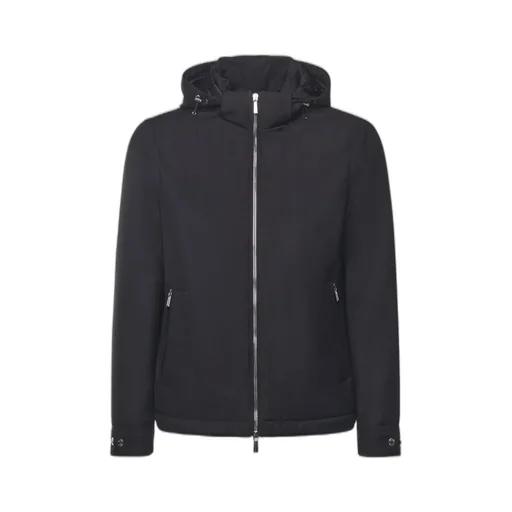 Moorer Removable Hood Zip-Up Coat