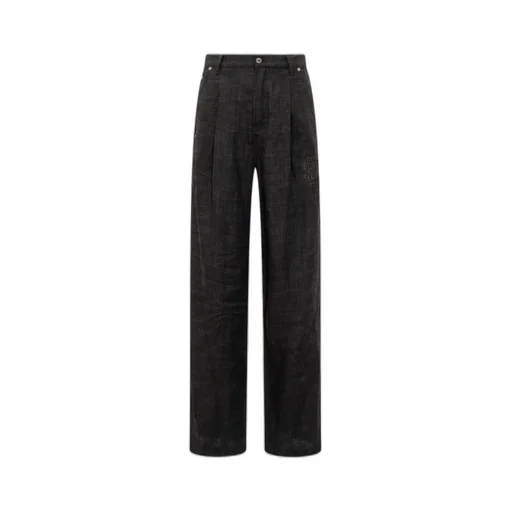Off-White High-Rise Straight-Leg Pants