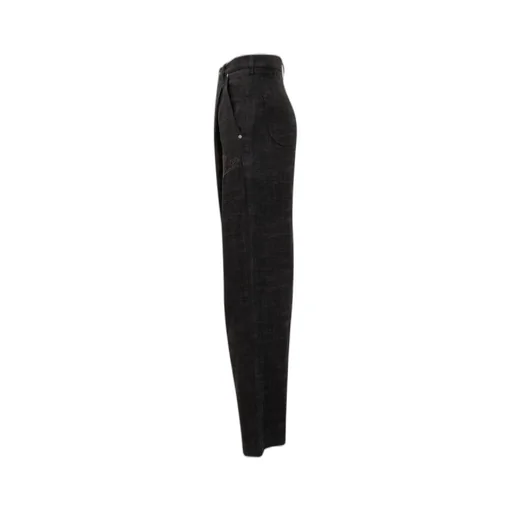 Off-White High-Rise Straight-Leg Pants