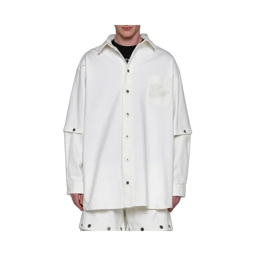 Off-White 90S Cut-Out Curved Hem Shirt