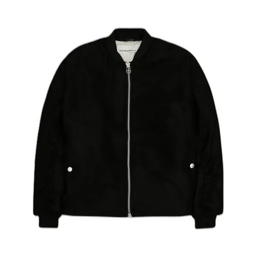 Oamc Zip-Up Ruched-Detail Bomber Jacket